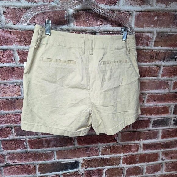 A New Day Tan High Rise Chino Shorts Size 8 Cotton Casual Everyday NEW - Picture 4 of 5